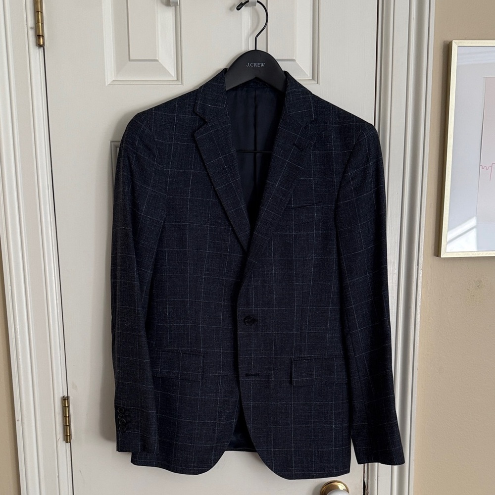 Rodd & GunnMen's Dark Blue Plaid Blazer